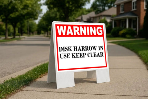 Keep Clear Warning Folding Coroplast A-Frame Double Sided 23x23 Inch Sign For Outdoor Worksites And Equipment on sidewalk