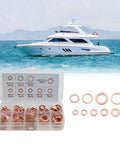 200 Piece Copper Diesel Injector Seal Washer Kit For Cars Marine Generators Machinery And Plant Engines Fits M5 To M14 Sizes