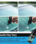 All In One Windshield Crack Repair Kit For Cars And Auto Glass Chips Quick Fix Glass Repair Tool in use on cracked windshield