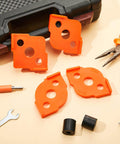 Four Pack Router Corner Radius Templates Set With ABS Hard Jig Guides For Woodworking, Includes Radii R5 R10 R15 R20 R25 R30 R35 R40