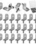 25 Pack Heavy Duty Shelf Pins 5mm Stainless Steel Cabinet Hardware in silver color for sturdy drawer support.