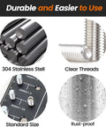 Top Shelf M12x10mm 304 Stainless Steel Grub Screws Pack Of Ten Featuring Flat Concave Ends Internal Hex Drive And Comes With Allen Wrench For Rock Solid Home Repairs And Bathroom Fixtures, showing durable materials and clear threads.