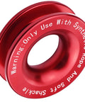 Heavy Duty Recovery Ring 66,000 Lbs For Winch Snatch Off Road SUV UTV ATV Truck Pulley Towing Ring For Synthetic Rope And Soft Shackle 7075 Aluminum CNC Machined Corrosion Resistant Red, red aluminum recovery ring