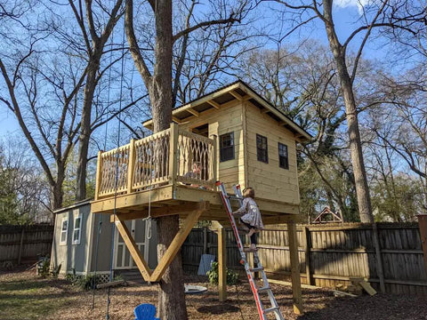 12x15 One Tree With Two Posts Bracket Kit For Outdoor Posts Hardware Included Wood Not Included Includes Galvanized Braces Nuts Bolts Tabs For A Built To Last Easy Install