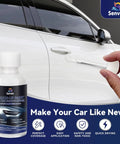 High Gloss White Auto Touch Up Paint Pen For Vehicle Scratch Repair Hoods Bumpers And Rims, applying on a white car door.