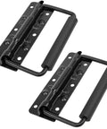 2 Pack 4.9 Inch Heavy Duty Spring Loaded Stainless Steel Surface Mount Chest Handles With Rubber Grip For Toolbox Case