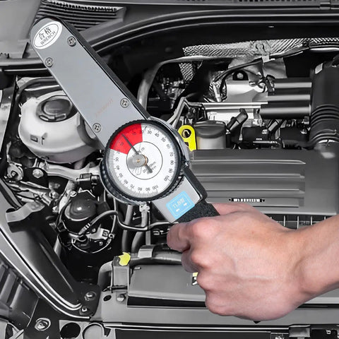 Dial Indicator Torque Wrench For Auto Assembly, 0 To 100 Newton Meter, Bidirectional Operation, Half Inch Drive Indicating Torque Meter, Durable Alloy Steel Build, Easy Zero Adjustment, Great For Precise Torque Testing used on car engine