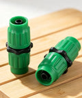 Heavy Duty Expandable Garden Hose Repair Kit With Dual Quick Connectors For 5/8 3/4 Inch Fittings Fits 25 50 75 100 Feet Leaks Green Color 4 Pack Set Drip Irrigation Parts For Easy Fix And Maintenance, green hose connectors
