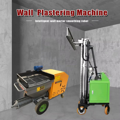 Automatic Plaster Trowel With Smart Mortar Leveling Unit High Precision Wall Polisher built heavy duty wall plastering machine.