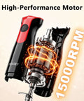 Premium Corded Handheld Immersion Blender Equipped With A 15000Rpm Motor And Razor Sharp Stainless Blades For No Sweat Soup Mixing And Smooth Purees In Every Kitchen showing high-performance motor internals.