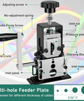 Slick Two Way Copper Wire Stripping Machine Using Manual Hand Crank Or Drill Power, showcasing adjusting screw and hand crank details.