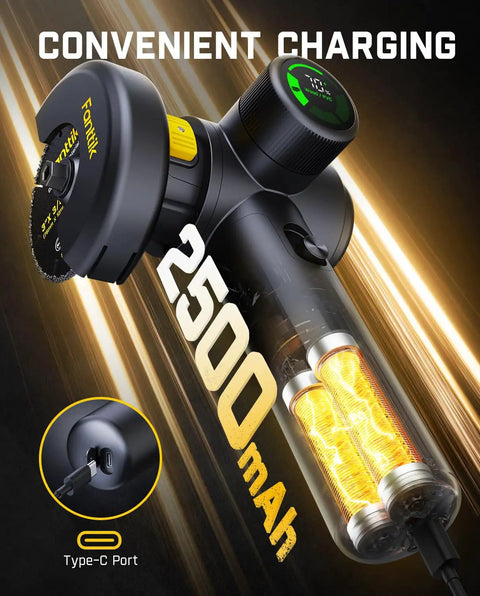 Cordless Angle Grinder With LED Display, Pro-Grade Brushless Power, Go-To DIY Cut Off Tool, 3 Speed Modes, Type C Fast Charging