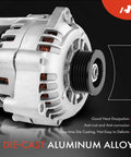 105 Amp 12V Alternator For Chevy Astro 1994 To 1995 V6 4.3L And GMC Safari 1994 To 1995 V6 4.3L Clockwise Rotation With Six Groove Pulley Replace 10480072 10480189 10463443, die-cast aluminum body.