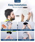 Installation steps for 12 Pack 7 Inch Ultra Thin LED Canless Recessed Ceiling Lights With Junction Box And Five Color Temperature Selectable 2700K 3000K 3500K 4000K 5000K, Dimmable 15W 100W Equivalent, 1300 Lumen High Brightness, ETL And FCC