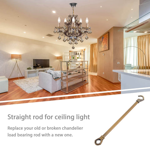 Beefy Heavy Duty Chandelier Load Bearing Rod Ceiling Hook for hanging straight tube hook metal electroplated finish