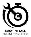 Easy install graphic for Four Inch Matte Black Interior Door Hinges Value Pack With Three Heavy Duty Leaves Pre Lubricated For Dead Silent Swing.