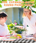 Outdoor Picnic Table Cover Set With Bench Covers 3 Piece Waterproof Vinyl Fitted Tablecloth Black And White Checkered Design for gatherings