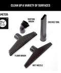 All Purpose Wet Dry Vac Attachment Kit For Home And Shop Use, Industrial Grade Vacuum Accessories For Two And A Half Inch Hoses