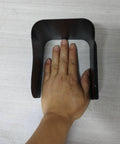 Waterproof Video Doorbell Cover With Anti Glare Shield Large Size Rain Guard showing size comparison with hand