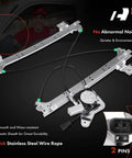 Power Window Regulator With Motor Replacement For Chevrolet Silverado 1500 3500 And GMC Sierra 1500 2500 HD 3500 Rear Left Durable Window Lift Assembly For 2001 Through 2006 Models Easy Install Smooth Operation