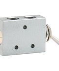 HL-2501-V 5 Way 2 Position Pneumatic Toggle Valve, side view showing metal body and toggle switch for cylinder control.