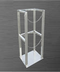 Rugged Oxygen Tank Cart With 39.4 Inch Stainless Rack And Adjustable Chain 40L Organizer Shelf Secure Storage And Easy Mobility