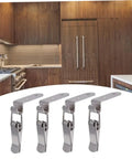 90 Degree Stainless Steel Spring Loaded Latch Set Four Pack Toggle Clamp With Clasp Buckle and kitchen background