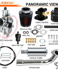 Predator 212 Stage 2 Carb Kit With VM22 Carburetor And Exhaust For Predator 196cc 224cc Engines including parts overview
