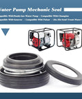 Honda 2 Pack 781238 Mechanical Seals Replacement For 2 Inch 3 Inch Gas Semi-Trash Water Pumps Built To Last And Ready For Tough Jobs Compatible With Champion Predator Generac Pulsar WT30XK4A WB20XT3 WH20XTAF black mechanical pump seals for 2in/3in pumps