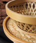 Handcrafted Bamboo Pour Over Coffee Dripper With Secure Fixed Drip Tray And Reusable Cone Filter For Smooth One To Three Cup Daily Brew Sessions Badass Vibes, close-up of woven bamboo baskets.