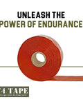 Emergency DIY Self-Fusing Silicone Tape For Quick Pipe And Radiator Hose Repairs Waterproof Electrical Insulation And Permanent Bonding 1 Inch By 36 Feet By 20 Mil Black roll with text "Unleash the Power of Endurance"