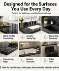 Black Tub And Tile Repair Kit 5.6 Oz Epoxy Putty For Bathtub And Countertop Restoration Color Matched surfaces in kitchen and bathroom.