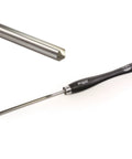 Side view of Hurricane bowl gouge turning tool with black handle and long steel shaft.