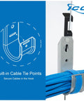 Legit Tough 2 Inch Batwing J Hooks With Snug Retainer Clip Galvanized Steel Cable Management Clips for Routing Wire on Threaded Rod.
