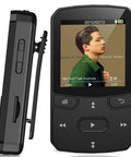 64GB Clip On MP3 Player With Bluetooth 5.3 Auto Reconnect For Running And Gym Workouts Portable Music Player with screen display