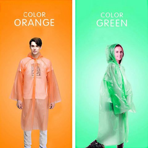 Adults Disposable Rain Ponchos Multi Colored Pack For Camping Hiking Travel And Backpacking 4 Pack Waterproof Lightweight Emergency Gear Stay Dry Anywhere Grab And Go