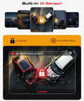 4K 3 Channel Dash Cam With Front Rear And In Cabin Coverage, Starvis 2 Sensor, WiFi 6, G Sensor, Loop Recording, crash locked