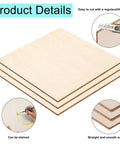 Four basswood sheets stacked, 12 x 8 in, 1/13 in thick, light wood color, smooth edges