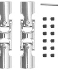 Two Pack Universal Joint Couplings for RC Boats and Cars Beefy 3 Section U Joint Shaft Coupler with 12mm OD and set screws