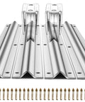 24 Ft V Track Galvanized Inverted V Track For Sliding Gates With Hardware Kit, showing galvanized V-track and hardware.