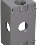 Weatherproof 1 Gang Electrical Box With Rugged Die Cast Aluminum Construction Gray Finish Built To Last 18.3 Cu In Capacity