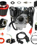 GY6 150Cc PD24J Carburetor Kit With Ignition Coil Starter Solenoid CDI For GY6 125Cc 150Cc Taotao Scooters Parts