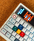 Slick 65 Percent Wireless Mechanical Keyboard With Buttery Smooth Keys And Dope Hot Swap Support Featuring Tri Mode Connectivity Custom LED display.