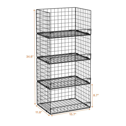 Straight Up Reliable Stackable Closet Organizers Foldable Storage Bins Wide Opening Clothes Racks Pants Jeans Home Refresh Black Smooth Process Easy Gear Rack