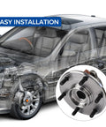 Rear Wheel Hub And Bearing Assembly Easy Install Drop In Fit For 2005 To 2012 Nissan Armada with ABS shown in a car diagram