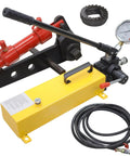 Professional Grade Manual Hydraulic Torque Wrench With Analog Pressure Gauge Dishing Out Up To 9954 Nm of robust red and yellow construction.