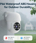 Outdoor Wired Security Camera System Kit With 4 Pan Tilt CCTV Cameras And 4 Channel 5MP Lite AHD TVI DVR 500GB HDD, weatherproof camera in rain