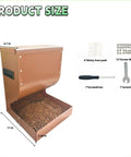 Heavy Duty Outdoor Dog Automatic Feeder 15 Pound Large Capacity All Weather Shell close-up with kibble and assembly tools