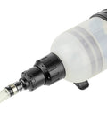 Close-up of Mityvac MVA6852 1.5L fluid evacuator syringe with twist-valve and hose