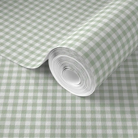 Badass Country Sage Green Matte Linen Wallcovering Pvc Free Heavy Duty Covering shows rolled texture on a sage green background.
